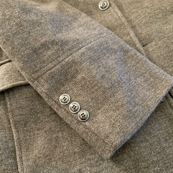 Vintage Men's Classic Gray Wool Coat XL - Picture 2 of 7